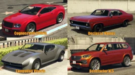 Benefactor XLS, Lampadati Viseris, Enus Cognoscenti Cabrio, Declasse Vamos у Симона.webp